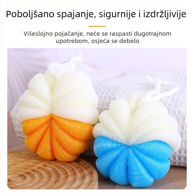 Visokokvalitetna velika slatka pjenasta spužva za kupanje za žene, kugla za kupanje i cvjetna kugla za kupanje