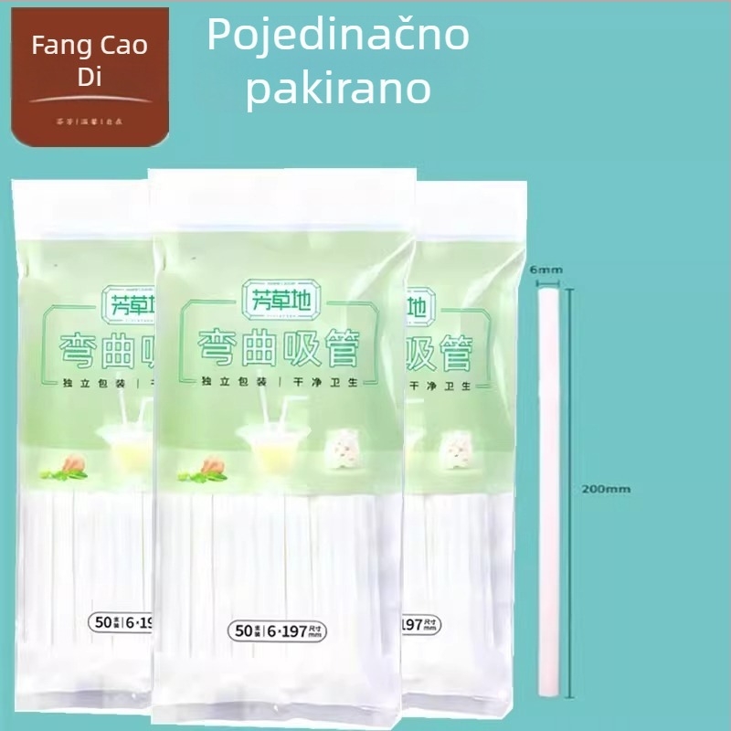 Pasture jednokratne savitljive slamke, individualno pakirane, za sokove, čaj s mlijekom i Colu