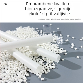 Jednokratne PLA slamke, hrana kvaliteta polilaktid, otporne na visoke temperature, pojedinačno zapakirane debele slamke za čaj s mlijekom