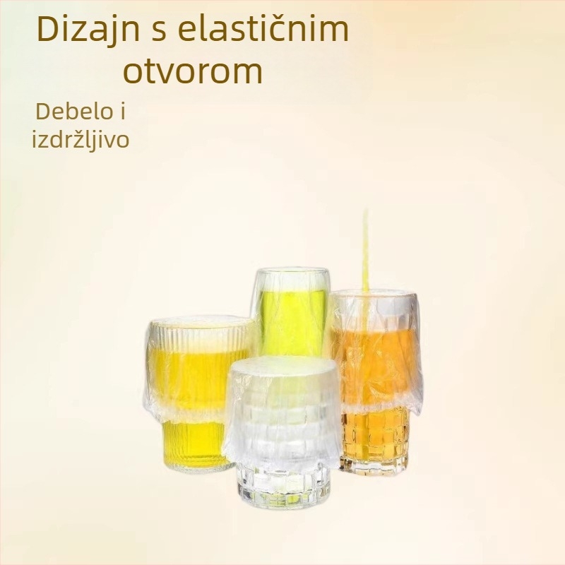 Ekstra male jednorazne zaštitne navlake za prozirnu foliju s elastičnim otvorom, prozirne male vrećice za pohranu, zadebljane