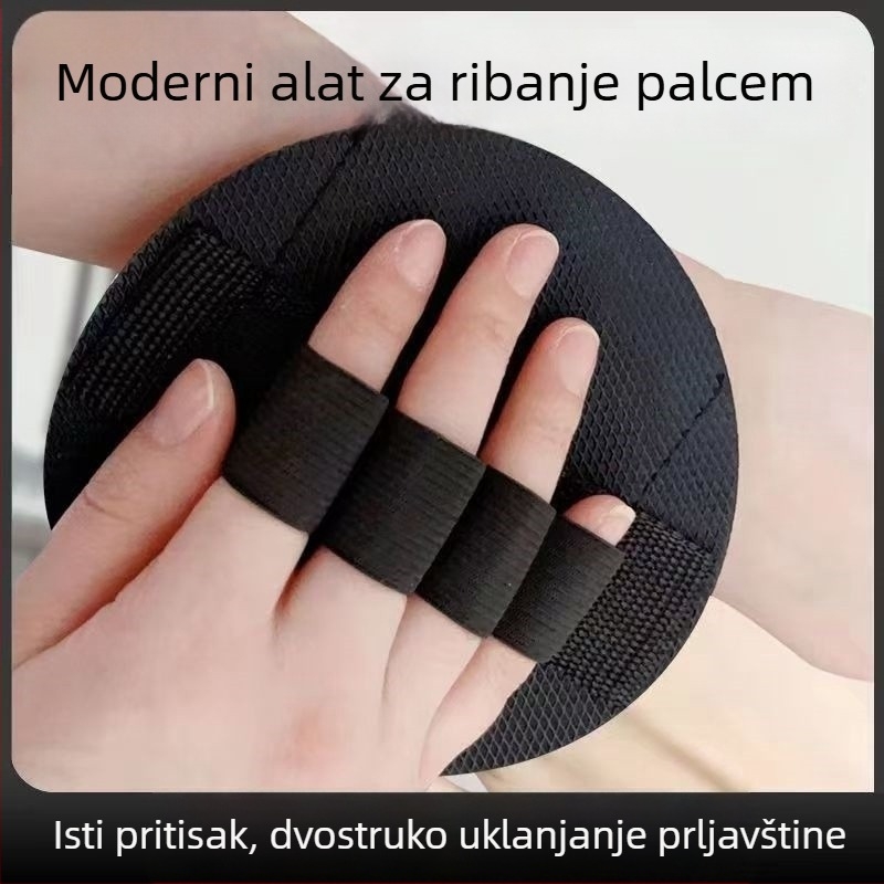 Exfolijacijski ručnik za tuširanje u obliku prsta, okrugli oblik, za muškarce i žene, bezbolan, snažno uklanja nečistoće, exfolira mrtvu kožu