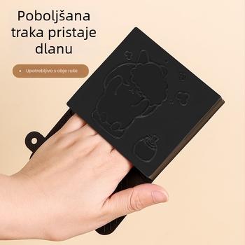 Nova crna TPE rukavica za kupanje – bezbolno pilingiranje, dubinsko čišćenje