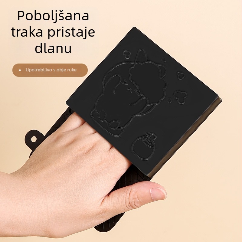 Nova crna TPE rukavica za kupanje – bezbolno pilingiranje, dubinsko čišćenje