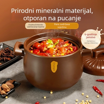Keramička posuda za juhe, kućna uporaba, otporna na pukotine, pogodna za plinsku ploču