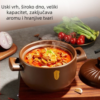 Keramička posuda za juhe, kućna uporaba, otporna na pukotine, pogodna za plinsku ploču