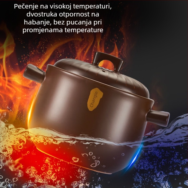 Keramička posuda za juhe, kućna uporaba, otporna na pukotine, pogodna za plinsku ploču