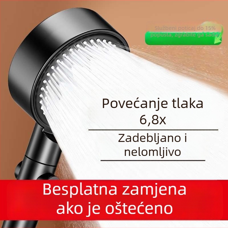 Set tuš glave s visokim tlakom za kućnu kupaonicu i bojler za vodu, snažan tuš