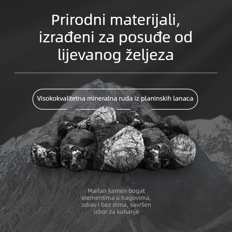 Nehrđajući čelik s Maifan kamenom, neprijanjajuća posuda za juhe, velika kapaciteta, dvostruke ručke, višeslojno dno, lonac za juhe