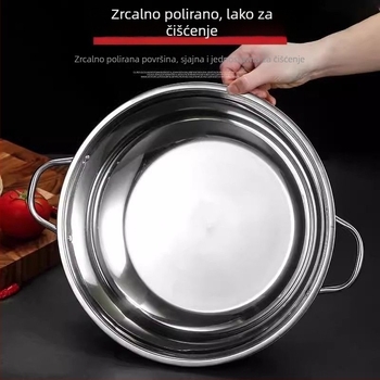 Nehrđajući čelični hot pot lonac velikog kapaciteta, za kućnu i poslovnu uporabu, univerzalna kompatibilnost s pločama
