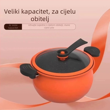 Domaći višenamjenski lonac pod pritiskom, s velikim kapacitetom, nelepivim premazom i prozirnim staklenim poklopcem