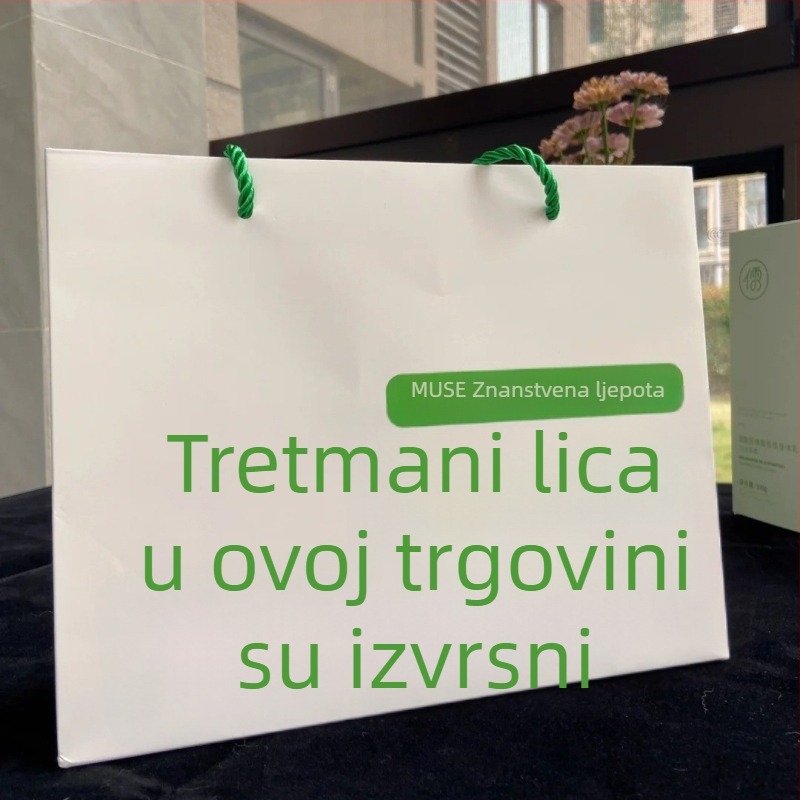 Prilagođena luksuzna INS-stil bijela kartonska vrećica s ručkama, ambalažna vrećica za darove