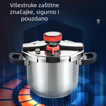 Prilagođeni lonac pod pritiskom od 304 nehrđajućeg čelika, veliki kapacitet, za kućnu upotrebu, kompatibilan s plinskim štednjakom, otporan na eksplozije, debeli, univerzalni lonac pod pritiskom