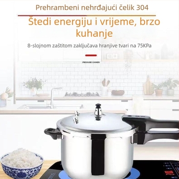 Jinxi 304 nehrđajući čelik tlakovo kuhalo za kućnu upotrebu, kompatibilno s plinskim štednjacima i indukcijskim pločama, otporno na eksplozije
