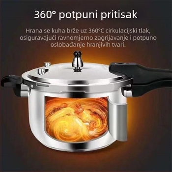 Jinxi 304 nehrđajući čelik tlakovo kuhalo za kućnu upotrebu, kompatibilno s plinskim štednjacima i indukcijskim pločama, otporno na eksplozije