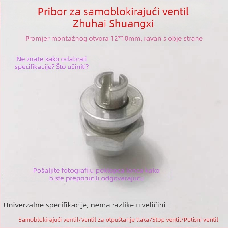 Leidezhou Univerzalni set ventila za lonac pod pritiskom: ventil za ograničenje tlaka, samouzamacajući ventil, ispusna šipka, zaštitni poklopac protiv začepljenja i plinska mlaznica