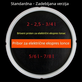 Silikonski brtvni prsten za električni lonac pod pritiskom, deblji, kompatibilan s Midea polusferičnim modelima 4/5/6L78