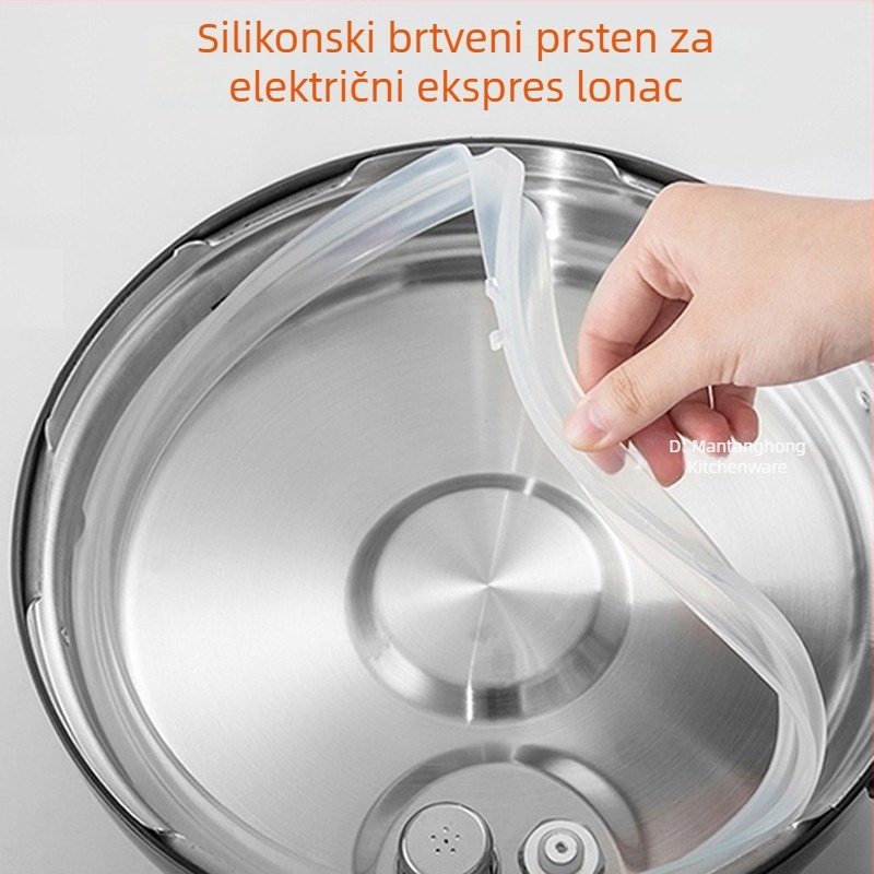 Silikonski brtvni prsten za električni lonac pod pritiskom, deblji, kompatibilan s Midea polusferičnim modelima 4/5/6L78