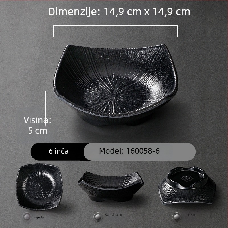 Melamin posuđe za stol, nordičkog stila, nepravilan oblik, jednobojne posude, zdjela za umak/dip, imitacija porculana, za komercijalnu uporabu