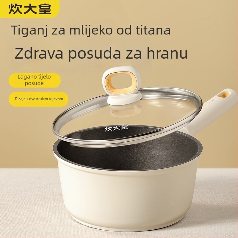 Cook King posuda za mlijeko s neprijanjajućim dnom, lagana i izdržljiva, idealna za grijanje mlijeka, dječju hranu i rezance