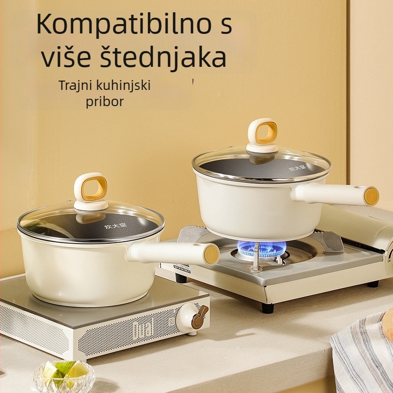 Cook King posuda za mlijeko s neprijanjajućim dnom, lagana i izdržljiva, idealna za grijanje mlijeka, dječju hranu i rezance