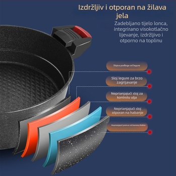 Kompaktno električno tlak kuhalo i kuhinjska električna posuda s neprijanjajućim premazom Maifan kamen, velika kapaciteta za kućnu upotrebu
