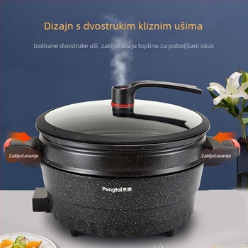 Kompaktno električno tlak kuhalo i kuhinjska električna posuda s neprijanjajućim premazom Maifan kamen, velika kapaciteta za kućnu upotrebu