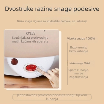 Električna posuda za kuhanje na paru i prženje s košarom za paru, nehrđajući čelik, veliki kapacitet, višenamjenska, za kućnu upotrebu