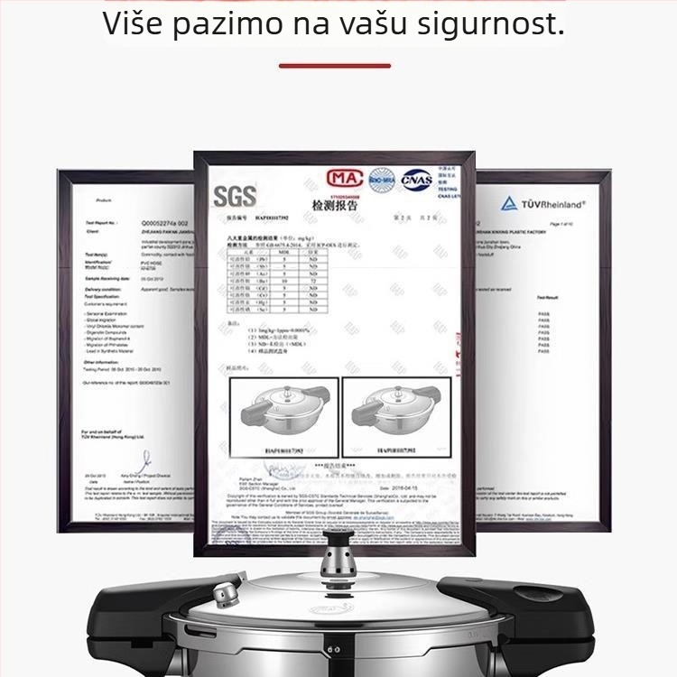 Lonac pod pritiskom od 304 nehrđajućeg čelika, mini kuhinjski model, dizajn glave ribe, otporan na eksplozije, debelo dno