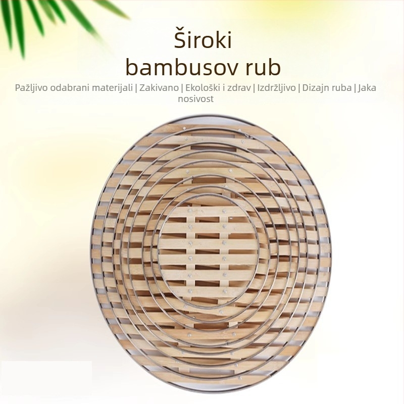 Bambusova rešetka za paru i podloga za veliku posudu – Višenamjenski kuhinjski dodatak