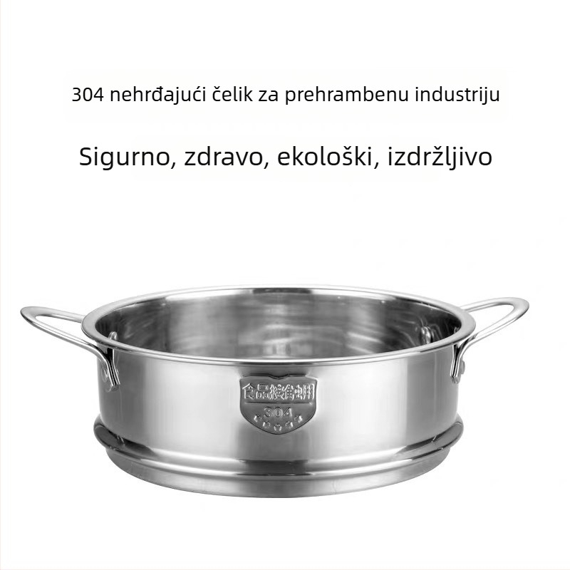 304 nehrđajući čelik, rešetka za parenje za kućnu upotrebu, sloj parenja 16–32 cm za juhu, dječju hranu i knedle