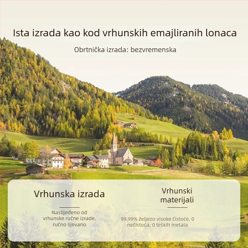 Emajlirani lijevani željezni lonac, 3,1–4 L, za juhe i gulaše