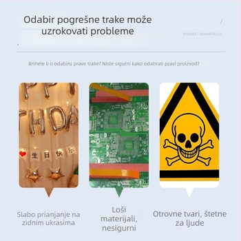 Ljepljiva dvostruka traka na bazi ulja, bijela, otporna na visoke temperature, prozirna, podloga od pamuk papira, visoka viskoznost, industrijskog reda