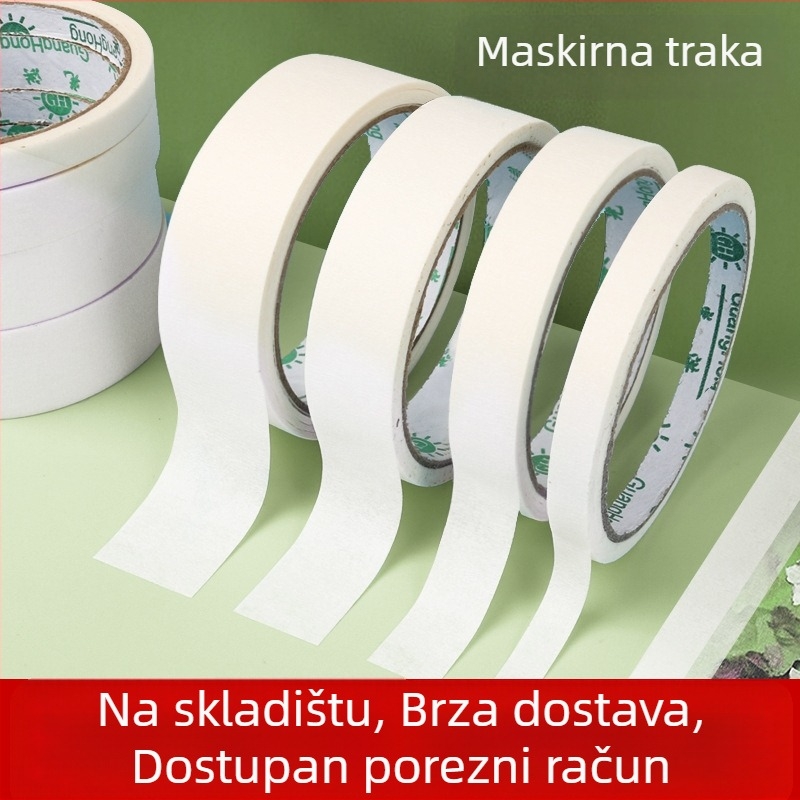 Umjetnička maskirajuća traka s jakim ljepilom, bez tragova, vodootporna, otporna na kidanje, za crtanje i dekoracije