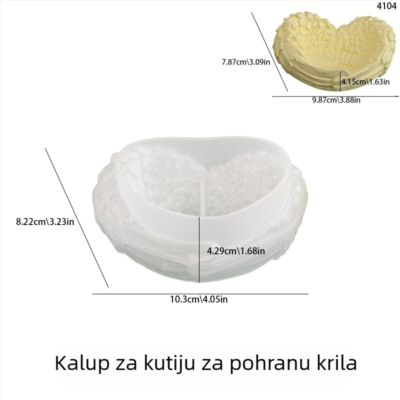 Silikonska kalupa s motivom ptičjih krila za aromaterapiju, gipsa i DIY ukrase za svijeće