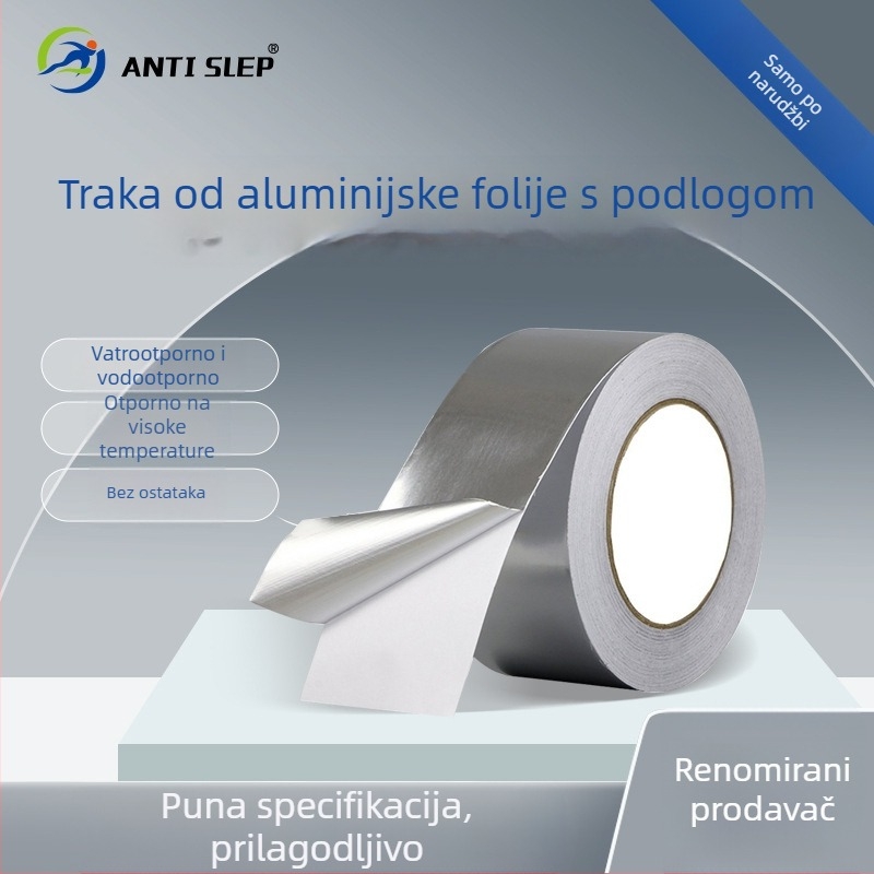 Traka aluminijske folije za kuhinju — vodootporna, otporna na masnoću, samoljepljiva, otporna na visoke temperature, s papirnom podlogom