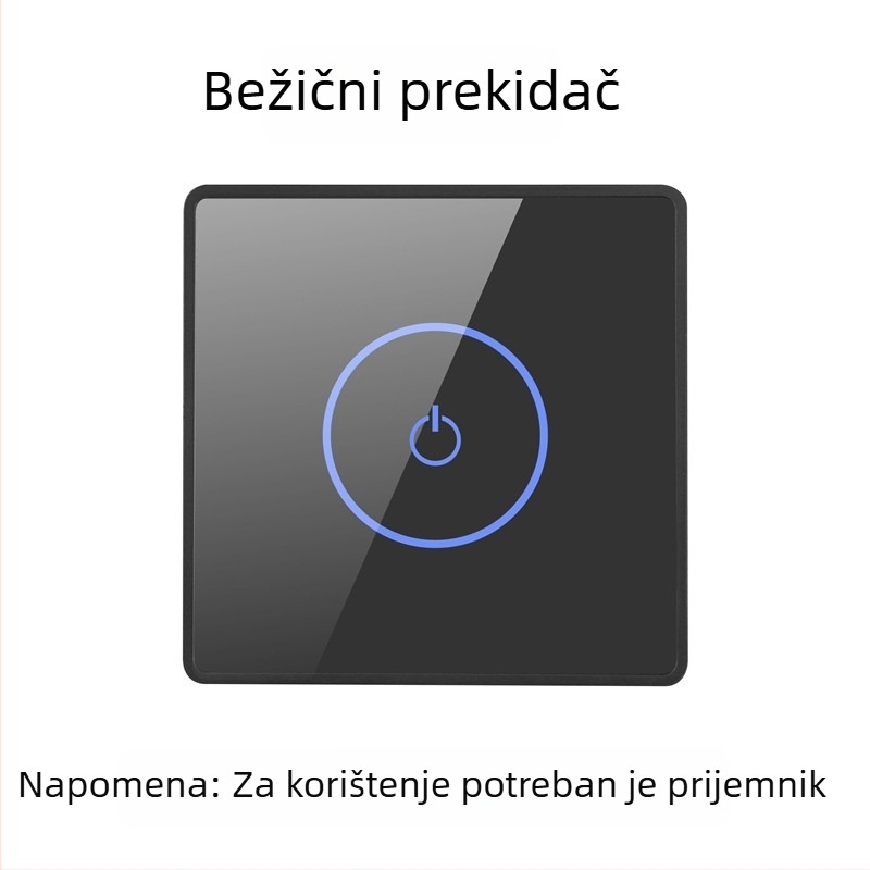 12/24V bežični panel za pristup s kaljenim staklom za automatska vrata, bežični dodirni prekidač i panel izlaznog gumba