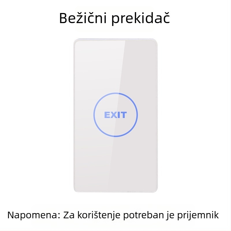 12/24V bežični panel za pristup s kaljenim staklom za automatska vrata, bežični dodirni prekidač i panel izlaznog gumba
