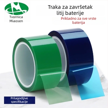 Zelena PET traka za terminale litijevih baterija — izolacija i zaštita, otporna na kiseline i lužine