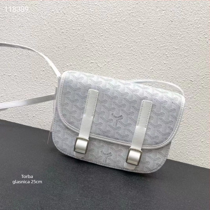 Goya torba s printom dogtooth, Saddle stil, preko ramena, unisex, casual, minimalistička