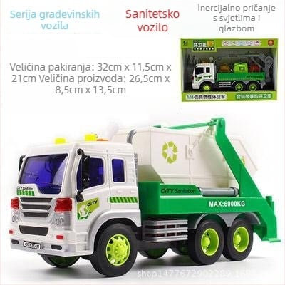 1:16 vatrogasno-spasilačko vozilo s ljestvama, raspršivanjem vode, zvukom i svjetlima