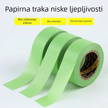 Zelena washi traka od japanskog papira, niska ljepjivost, sigurna za zid, za razdvajanje boja u umjetničkom slikanju