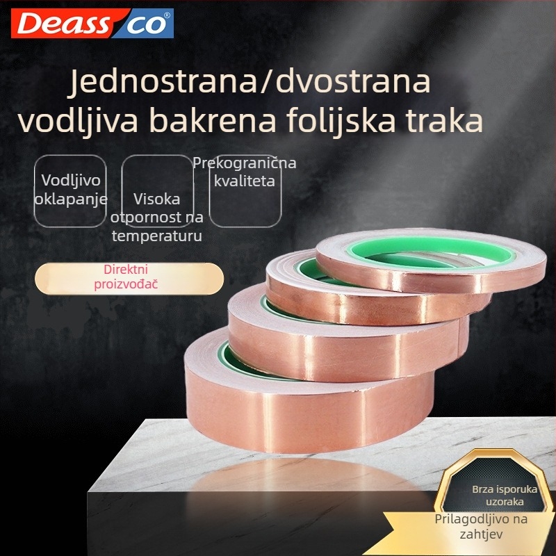 Izrezana bakrena folijska traka s ljepilom, EMI zaštita, otporna na visoke temperature