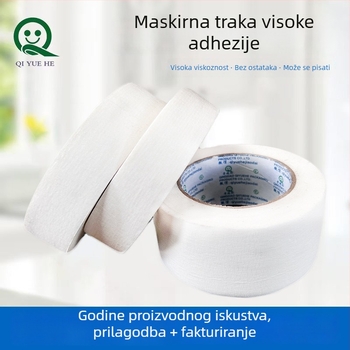 Bijeli maskirajući papir za ukrašavanje namještaja – traka za maskiranje od teksturiranog papira, visoka viskoznost