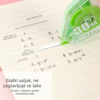Korekcijska traka velike kapacitete za učenike, dugačka traka, povoljno pakiranje uredskih potrepština