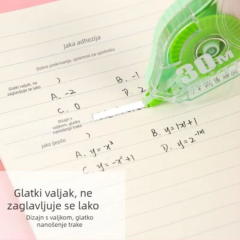Korekcijska traka velike kapacitete za učenike, dugačka traka, povoljno pakiranje uredskih potrepština