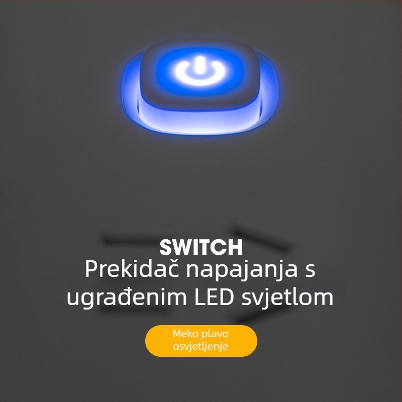USB produžni kabel za ured s više utičnica i pojedinačnim prekidačima, pametni produžni kabel za dom i studentski dom