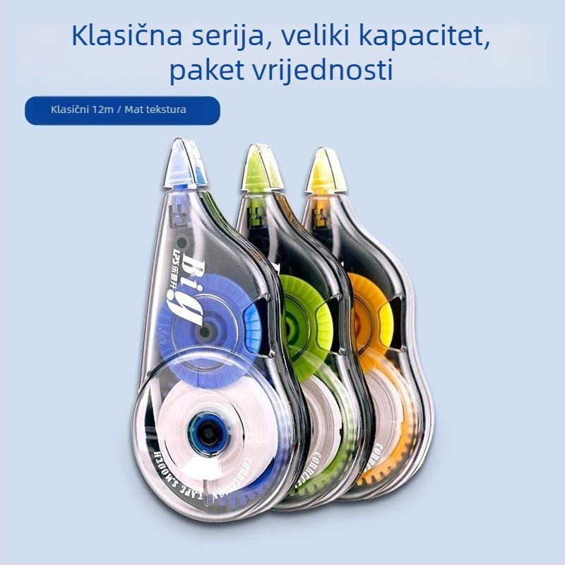 Lepusheng 965 korektorska traka, set od 3 komada, ukupna duljina 12 m, plastično bijelo kućište