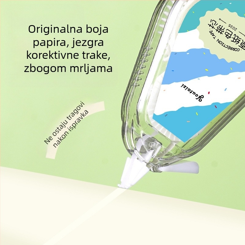 Korektivna traka za učenike osnovne škole, bež boja papirnate podloge, povoljno pakiranje, žuta boja za zaštitu očiju