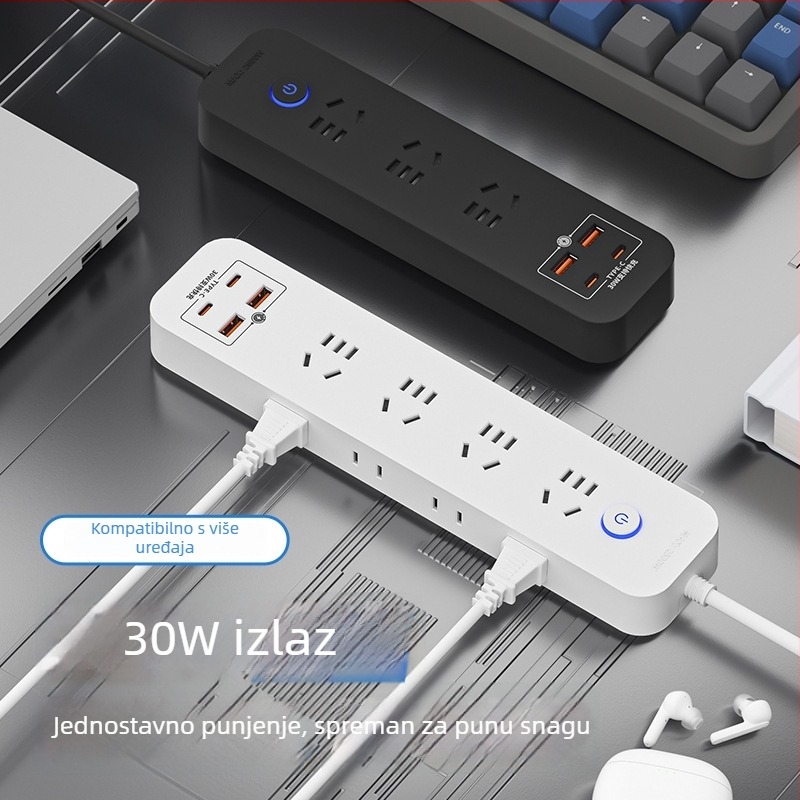 Pametni 30W USB produžni kabel za kućnu i uredsku upotrebu, s kabelom i bakrenim vodovima