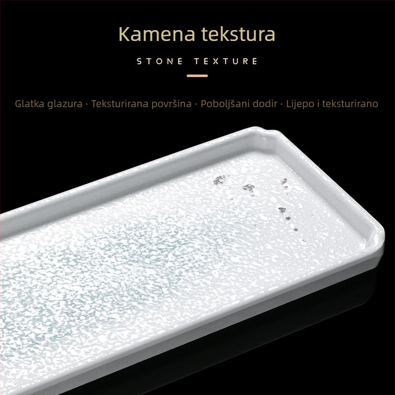 Melaminska tanjur s imitacijom porculana, za komercijalnu upotrebu – restorani i hoteli, nepravilnog oblika, otporan na pad